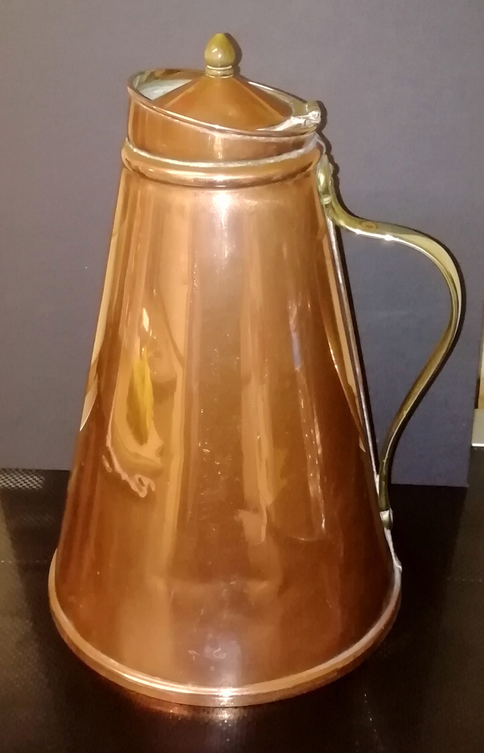 Large Copper Antique Lidded Jug Fully Lined W.A.S. Benson Etsy