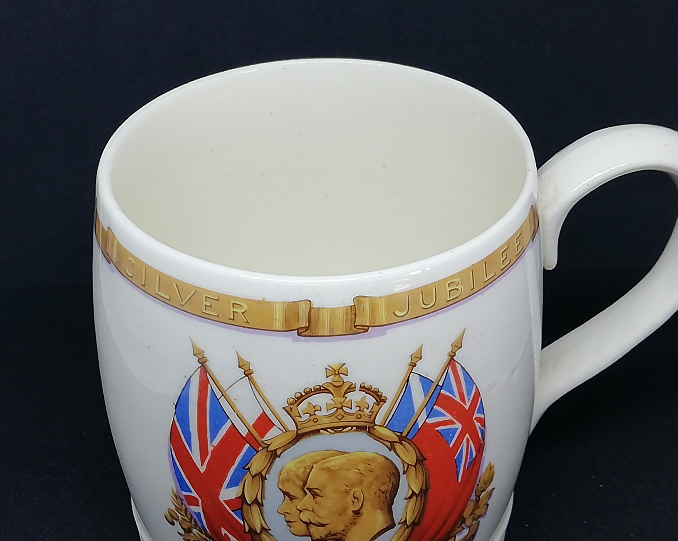 King V Silver Jubilee Mug 1935 Queen Mary Vintage Etsy