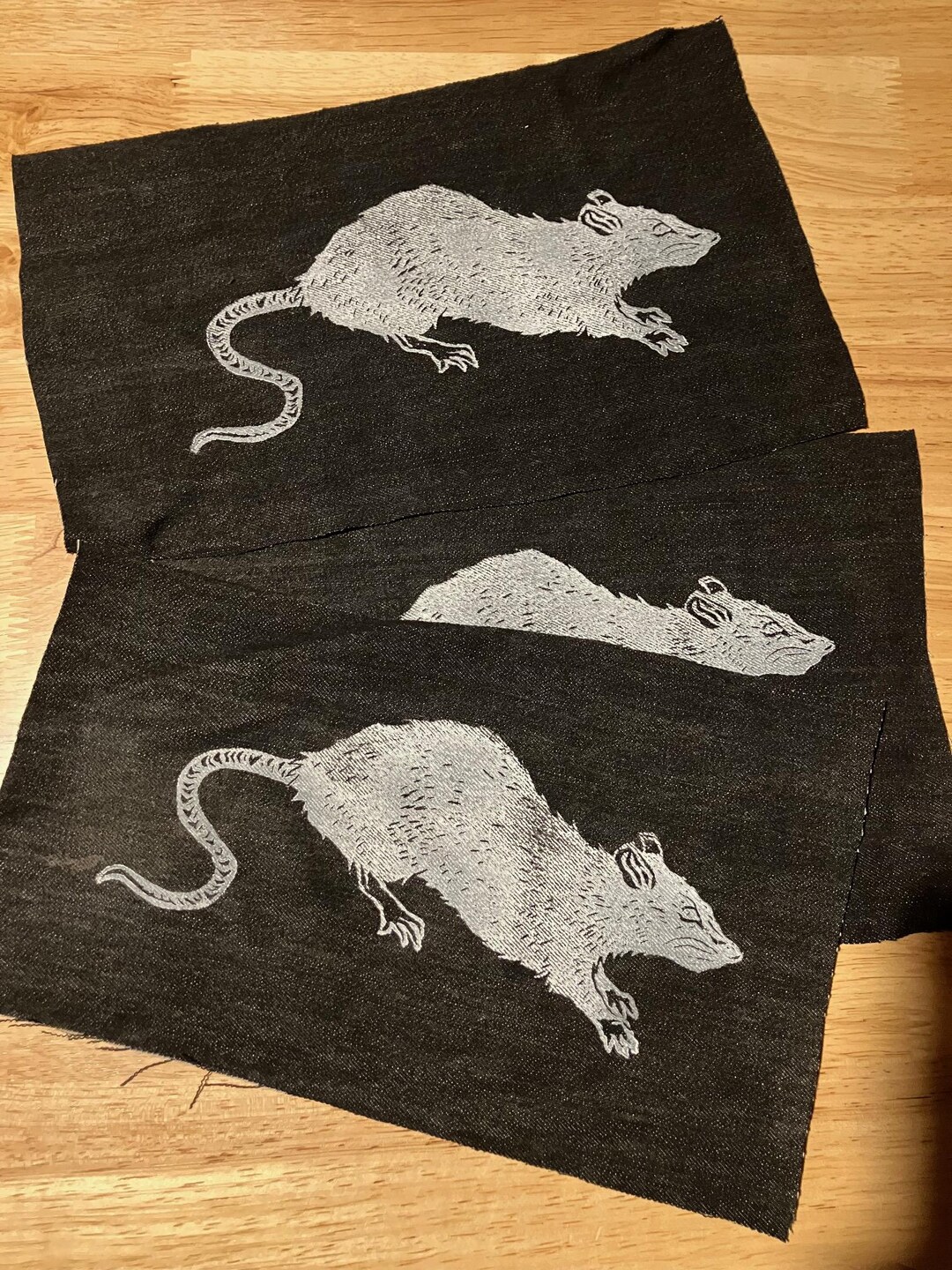 Rat Patch, Thrifted Denim, Block Printed Patches for Jeans, Jacket ...