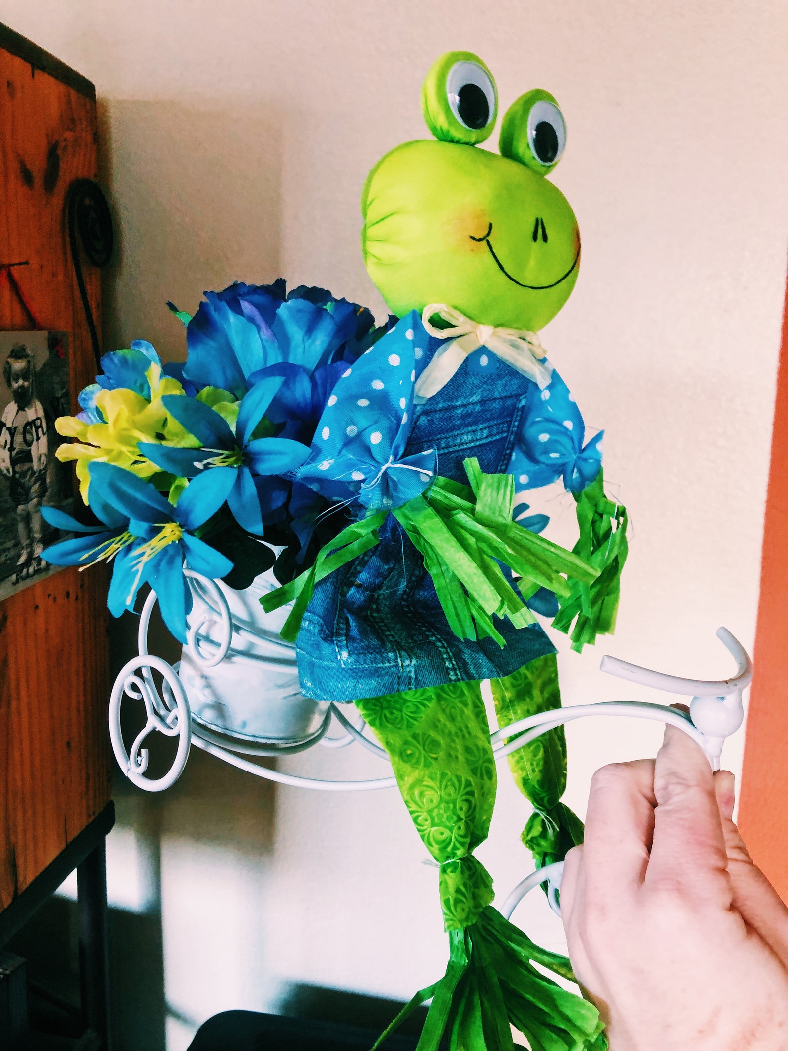 Little Bicycle Frog Planter Etsy