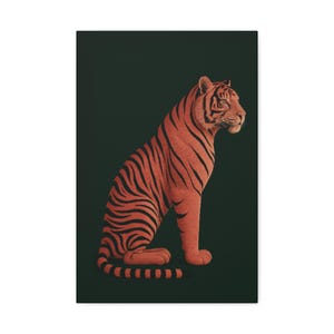 Impressão em tela de tigre, decoração de parede moderna, presente para amantes de animais, estética para casa, impressão de arte exclusiva