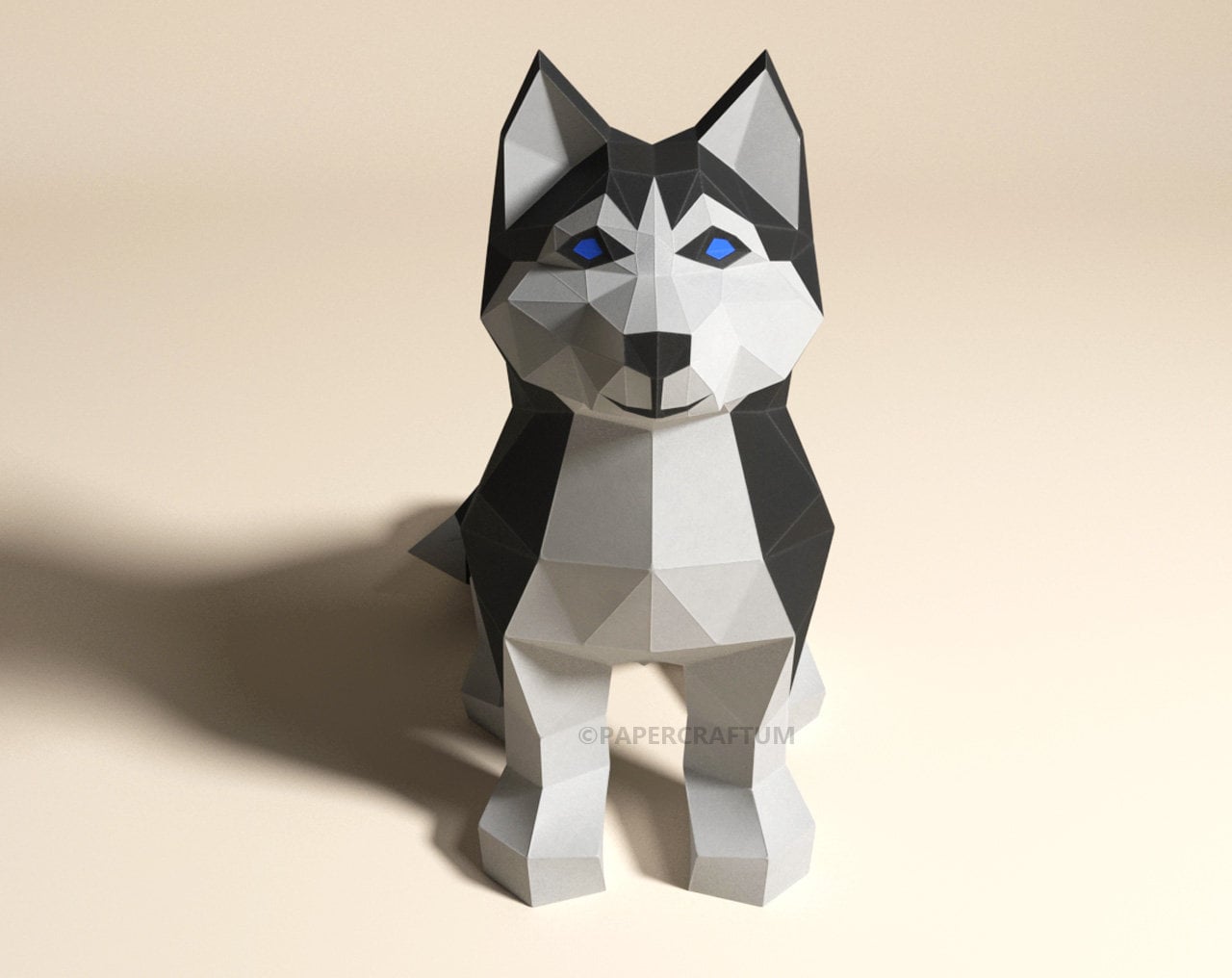 Husky Papercraft Dog Papercraft Puppy Papercraft DIY Paper Etsy UK