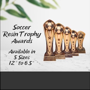 Soccer resin figure trophy awards for soccer players and teams.   Personalized with your own custom engraving.