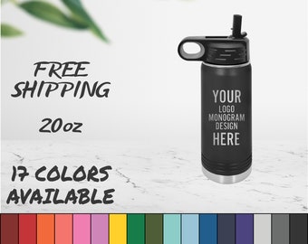 Gourde gravée au laser : chameau polaire personnalisé de 20 oz, logo personnalisé
