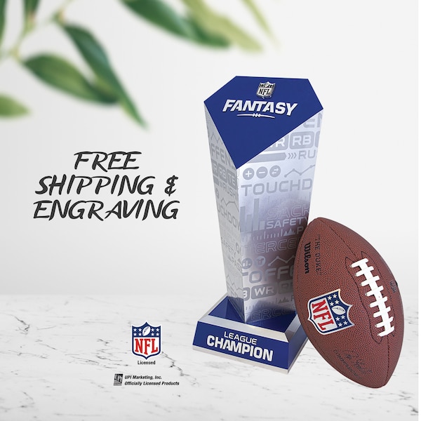 Official 18 Inch NFL Fantasy Football League Champion Trophy With Free Engraving, Fantasy Football Award, Fantasy Football Trophy