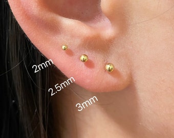 Tiny balls stud earrings 925 Sterling Silver Stud Earring Sets Ball Post Earring Jewelry Wholesale ID37512