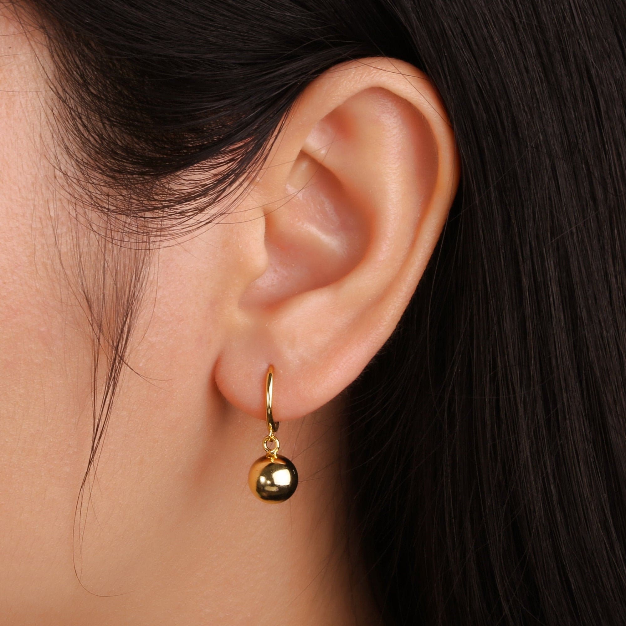 Classic Ball Earrings  Gold Filled  H Studio Jewelry