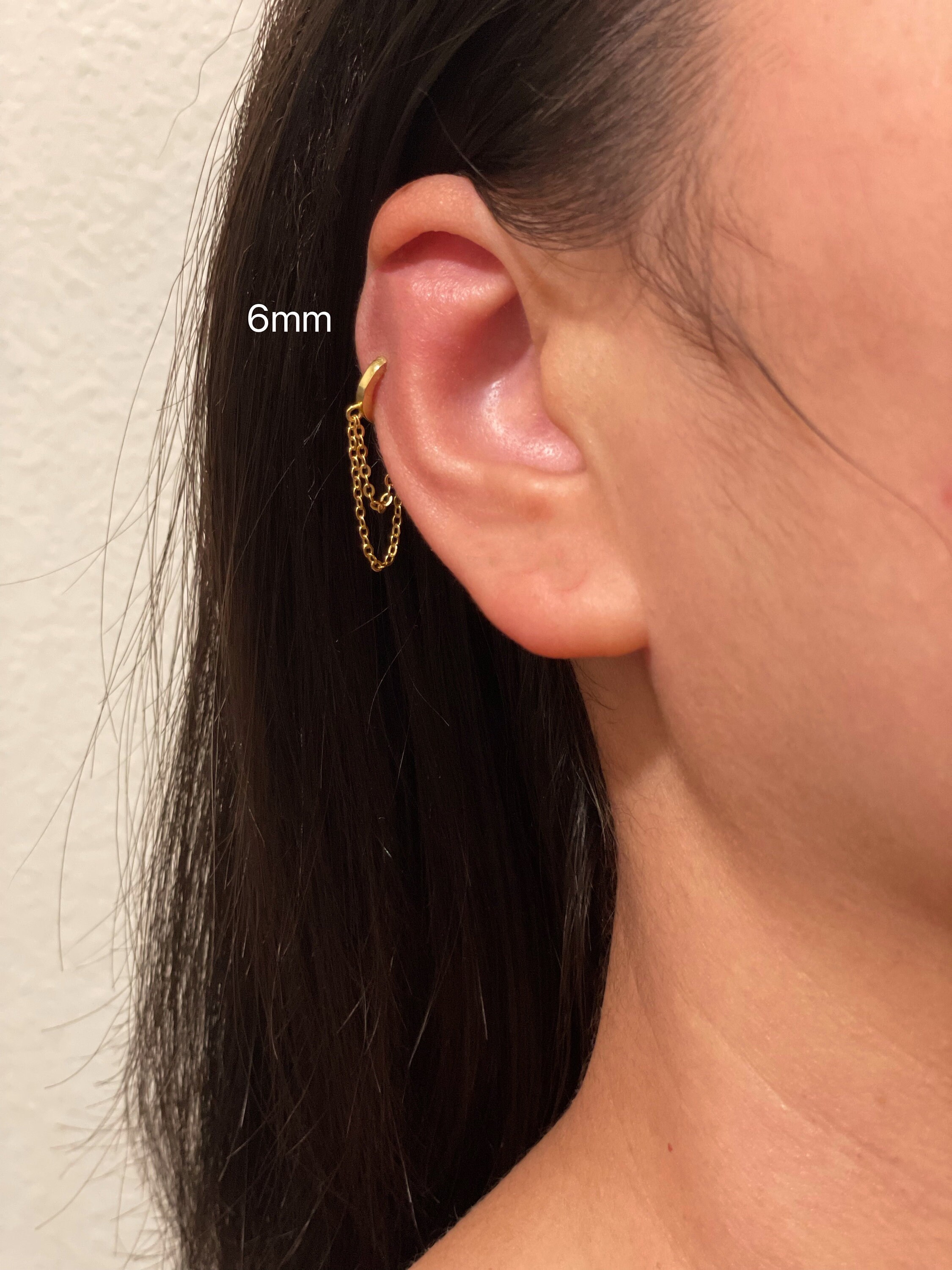 Small Solid 18k Yellow Gold Hoop Earrings Your Choice 8mm 10mm or 12mm in  24 Gauge or 22 Gauge Handmade Hypoallergenic Hoops Sensitive Ears Huggies