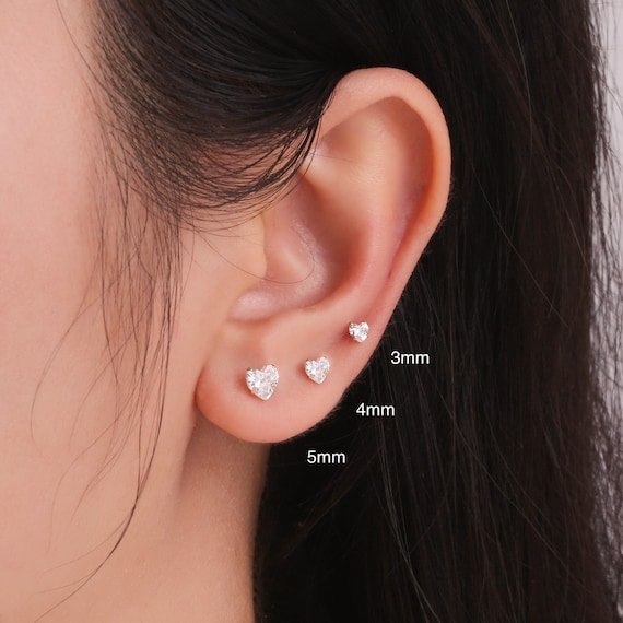 Petite Heart Post Earrings | Tiny Heart Studs | Liven Fine Jewelry – Liven  Company