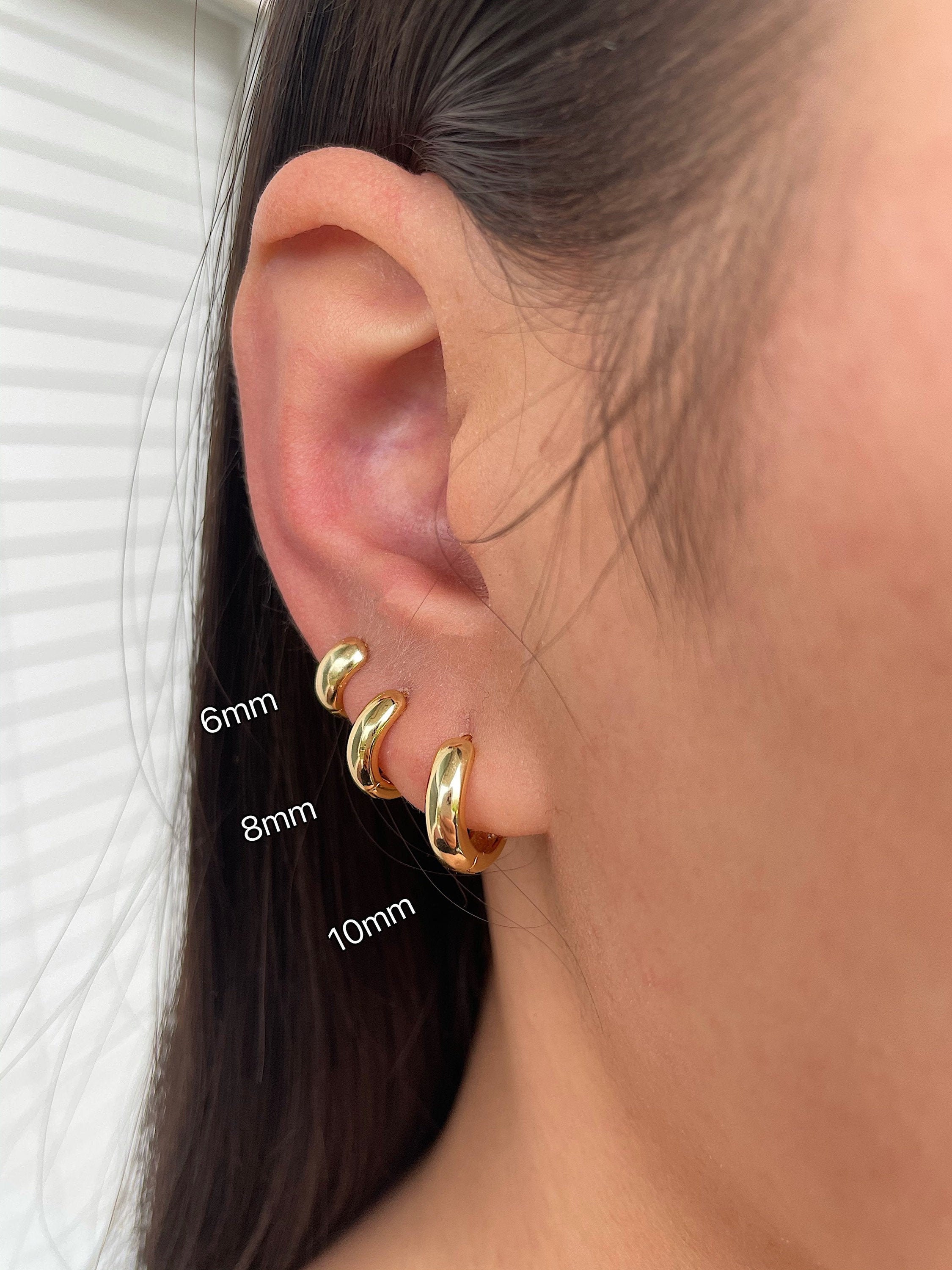 Mini Thick Hoop Earrings – Brandy Melville