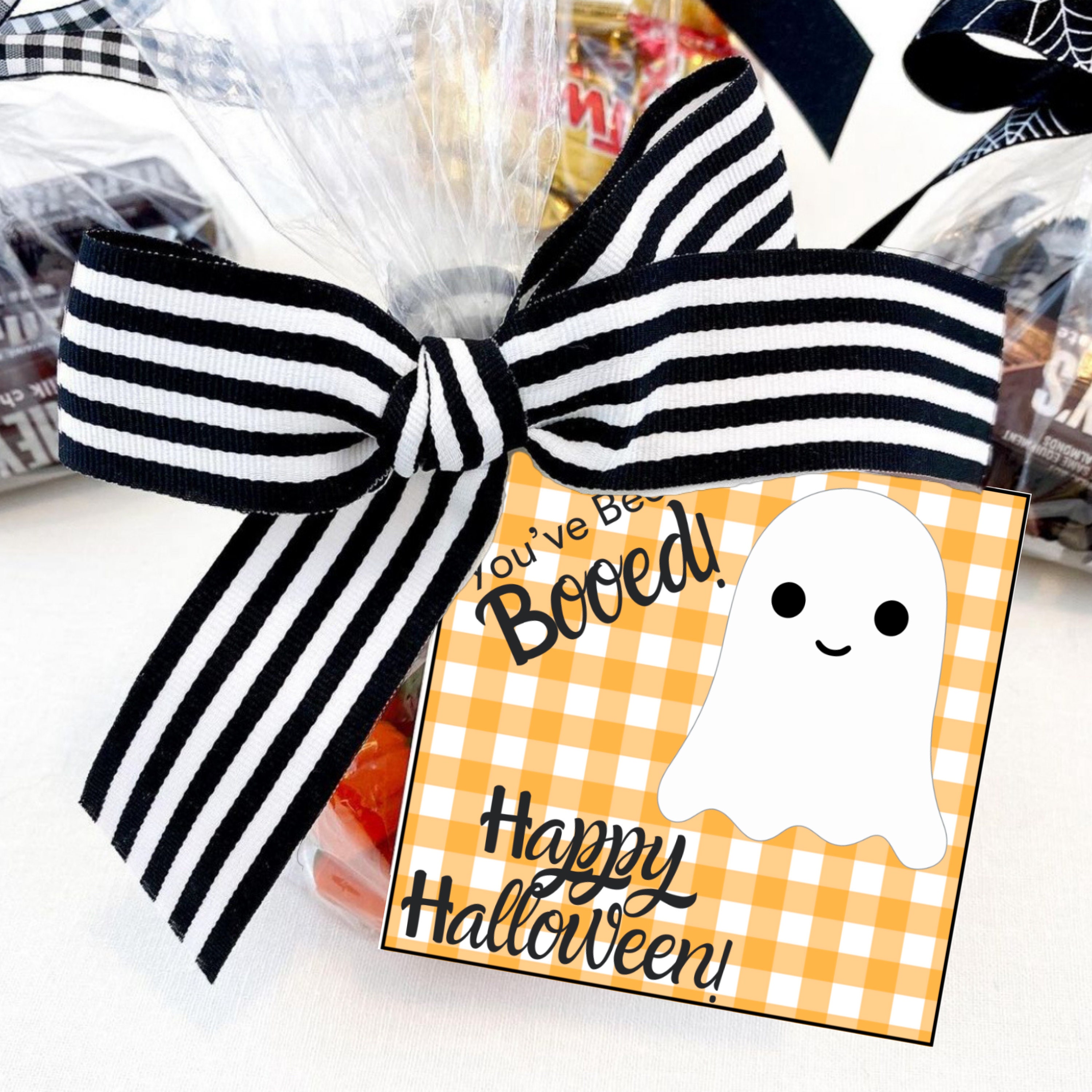 Adorable Ghost Boo Bag Tags Printable You #39 ve Been Booed Halloween