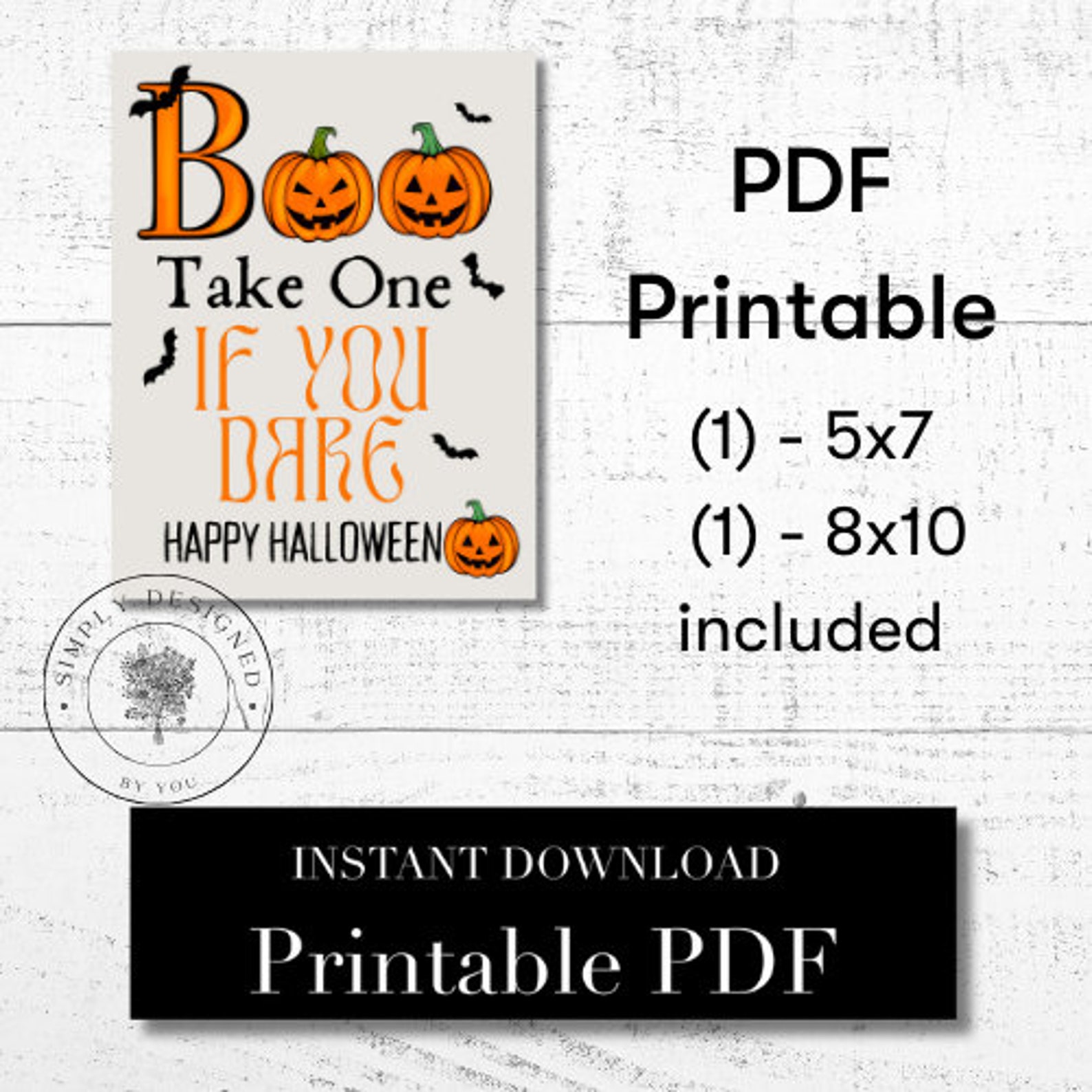 Trick or Treat Printable Sign Halloween Printable Sign Trick or Treat ...