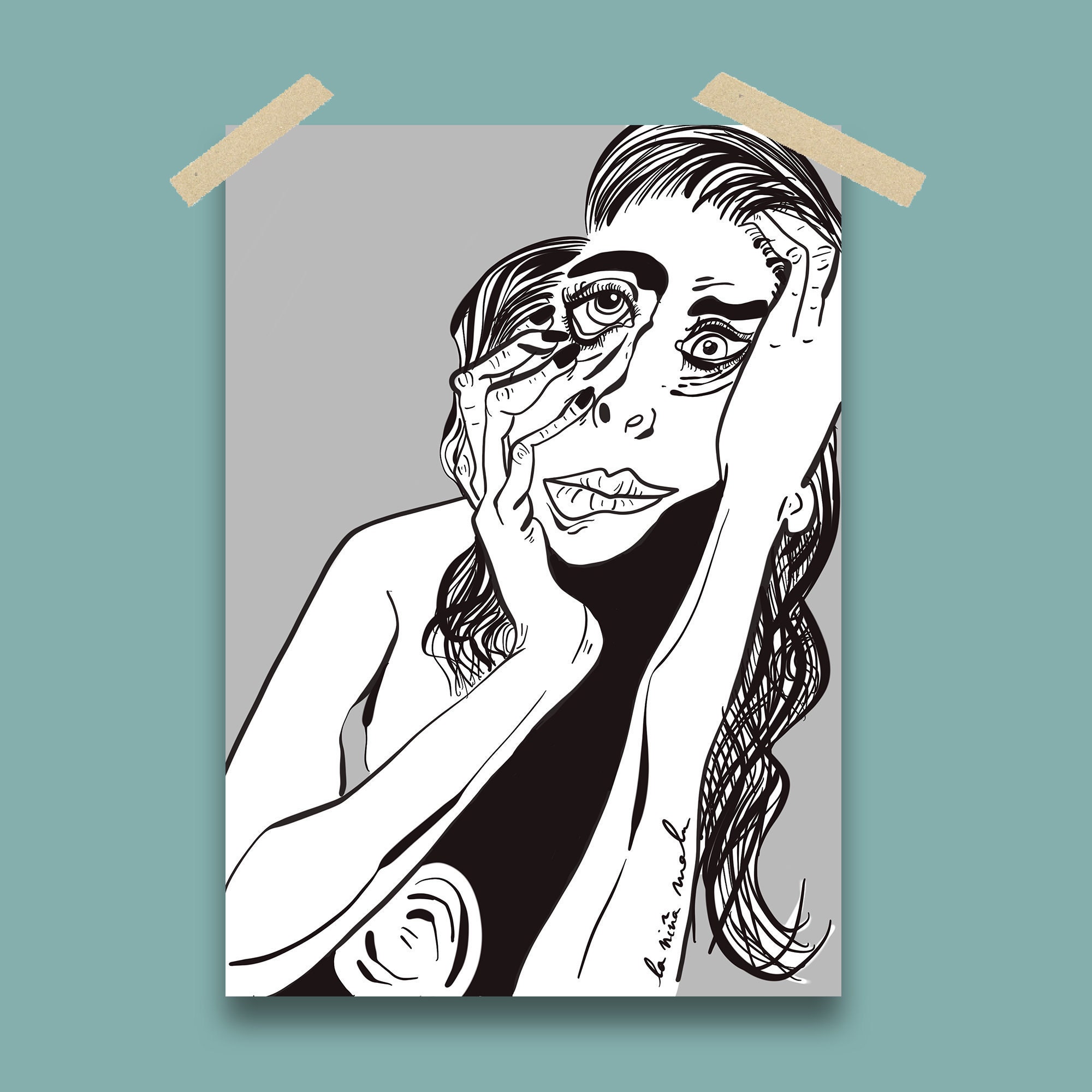 The Boring Girl - Illustration A4