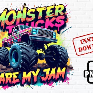 Monster Truck PNG, Off-Road Truck Sublimation,Colorful Graffiti DTF Clipart for shirt,Neon Monster Truck Design,Truck Sublime,Neon Truck Art