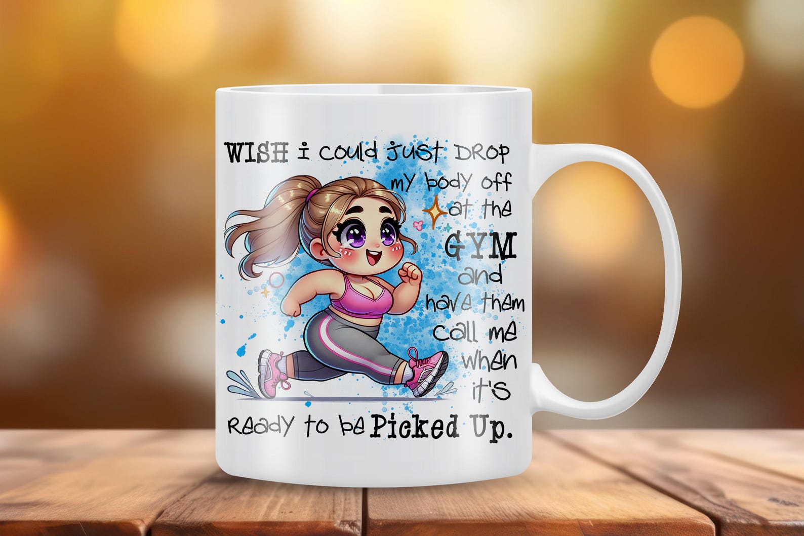 Funny Gym Workout PNG: Chibi Girl Running Clipart (digital Download) - Etsy