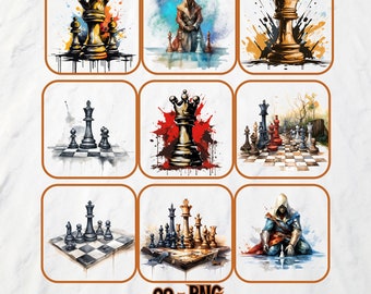 Chessboard and Pieces PNG,Chess Game Image with Transparent Background,Chess Pieces on Transparent PNG,Chessboard Graphic for Your Design