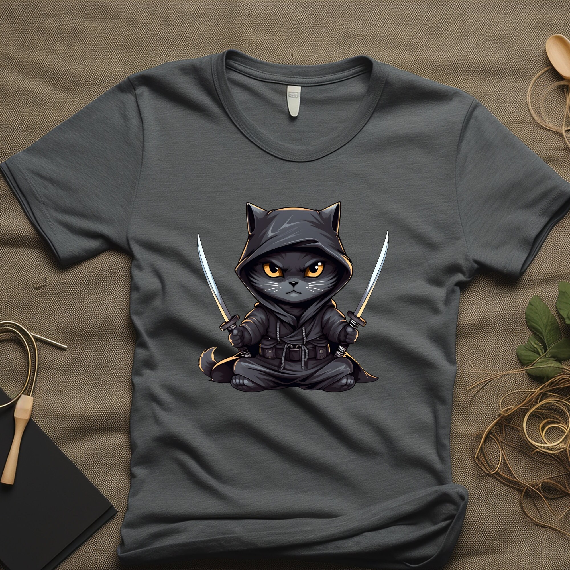 Ninja Cat Png,cat Ninja Clipart,ninja Cat Illustration,cute Ninja Cat