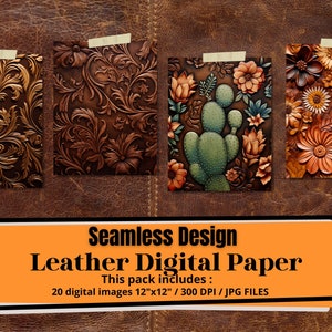20 Embossed Elegance Seamless Leather Digital Paper,Embossed leather texture,Leather pattern design,Elegant seamless prints,Digital Texture
