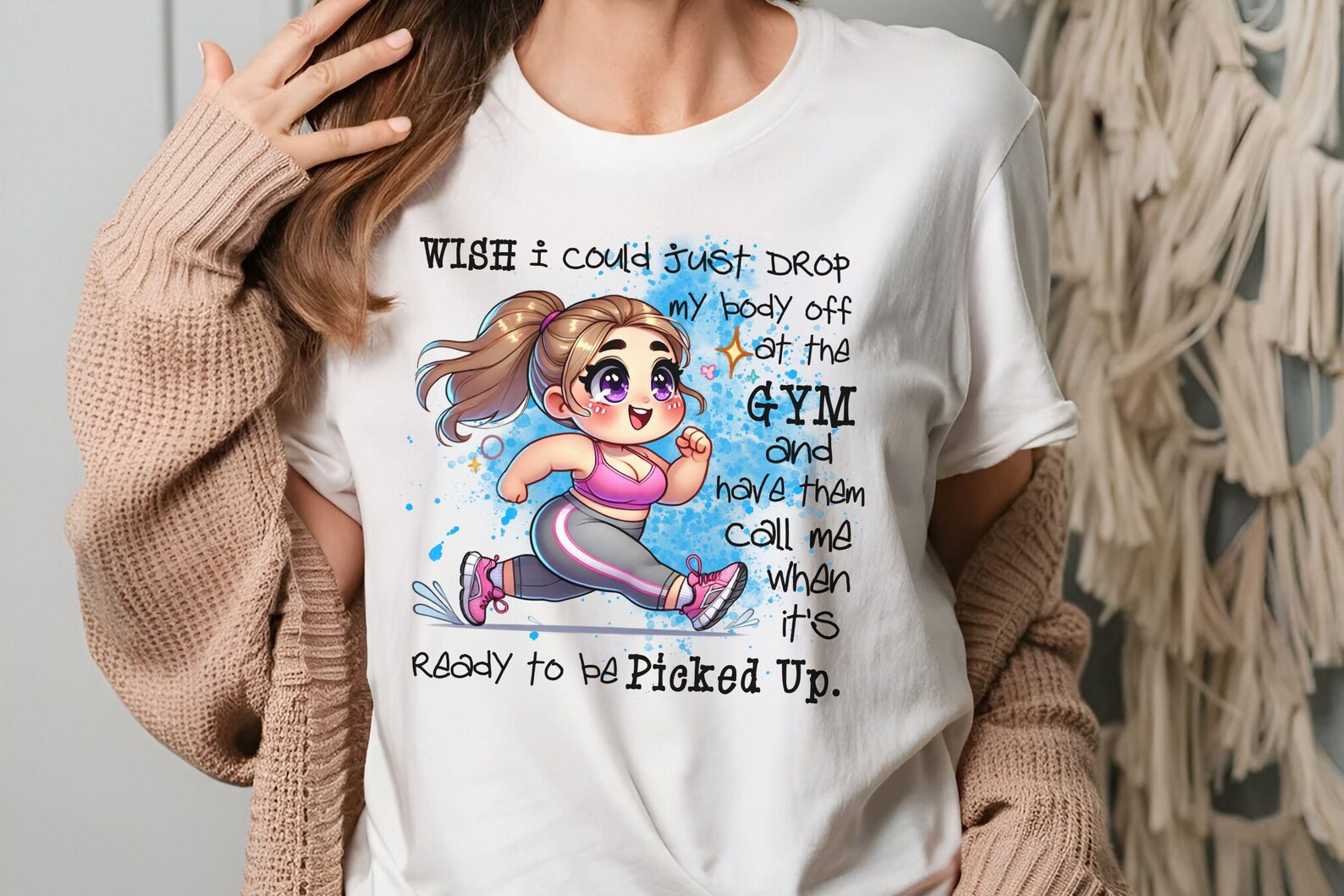 Funny Gym Workout PNG: Chibi Girl Running Clipart (digital Download) - Etsy