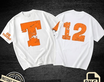 Custom Retro Distressed Mascot PNG, Team Name Number Sublimation Design (Digital Download)