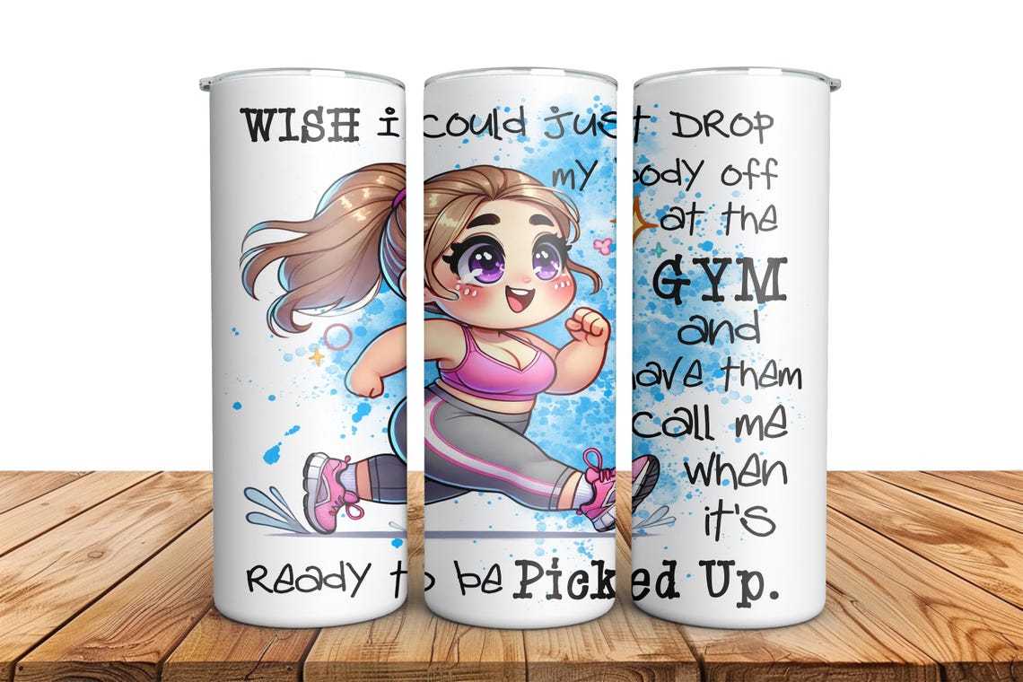 Funny Gym Workout PNG: Chibi Girl Running Clipart (digital Download) - Etsy