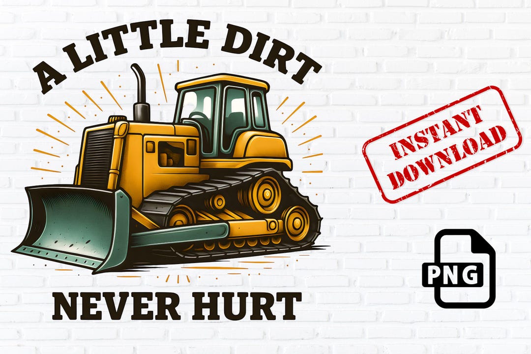 Bulldozer PNG: Funny Construction Clipart (digital Download - Etsy