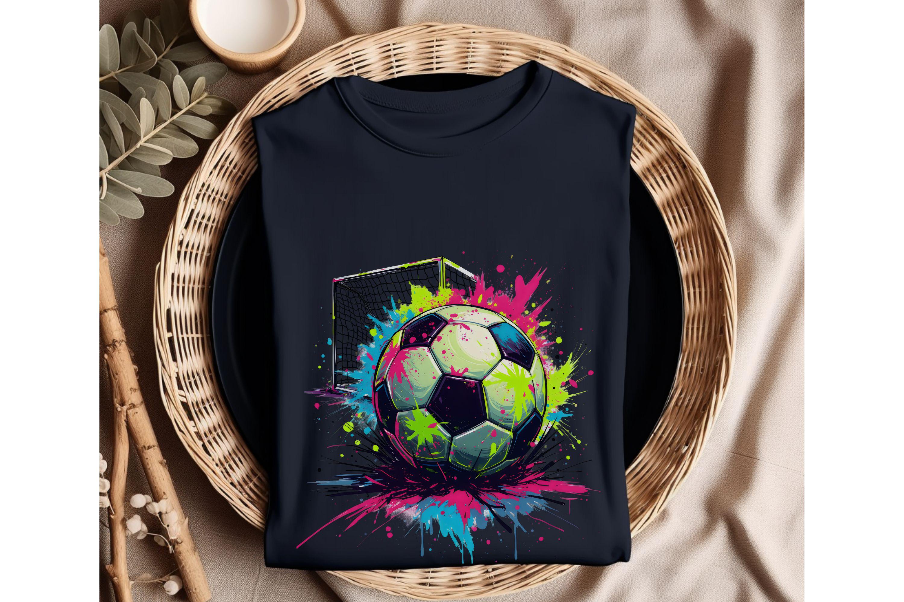 Neon Splatter Soccer Ball PNG: Colorful Graffiti Football (digital ...