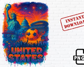 USA Soccer PNG Clipart: American Football Fan Art (Digital Download)
