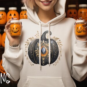 Pumpkin with crystals PNG,Elegant pumpkin illustration,Crystal pumpkin graphics,sublimation designs,Fall png,pumpkin png