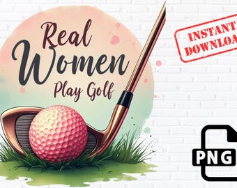 Golf femminile PNG: vere donne giocano a golf Clipart (download digitale)
