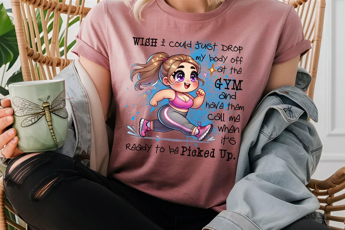 Funny Gym Workout PNG: Chibi Girl Running Clipart (digital Download) - Etsy
