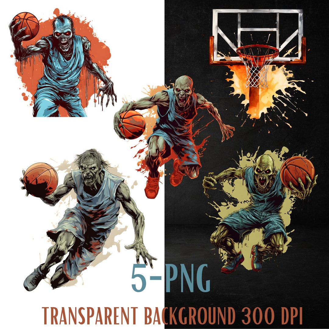 Zombie Basketball Player Png,undead Athlete Digital Download,basketball