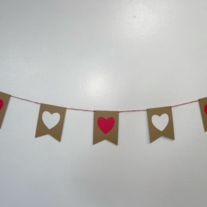 Heart Banner | Valentine&#39;s Day Banner | Heart Garland | Valentine&#39;s Day Garland