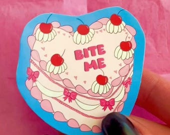 Bite Me cake sticker