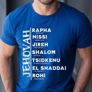 Jehovah Name shirt | God name t-shirt | Faith t-shirt | Christian Gift|Bible t-Shirt |Jehovah JIREH God