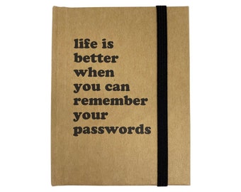 Password Book - Life is better Design - Natural