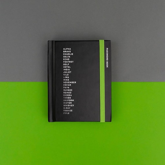Password Book Phonetic Alphabet Design Etsy