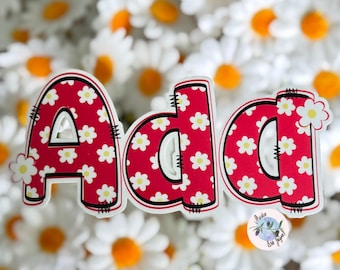 Daisy Name Personalised Waterproof Vinyl Sticker for *Smooth Surfaces* Label