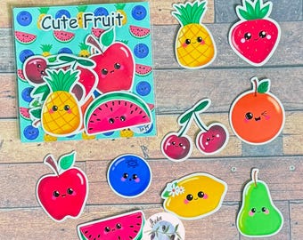 Cute Fruit Sticker Pack Hand Illustrated
