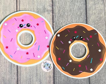 Doughnut Donut Hand Illustrated Waterproof Vinyl Sticker