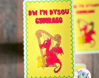 Dw i’n Dysgu Cymraeg/Im Learning Welsh Waterproof Vinyl Sticker Cymru Cymraeg