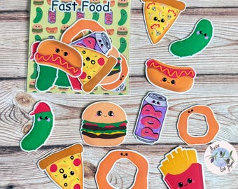 Fast Food Sticker Pack Hand Illustrated Happy Foods