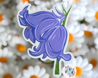 Bluebells Hand Illustrated Waterproof Vinyl Sticker