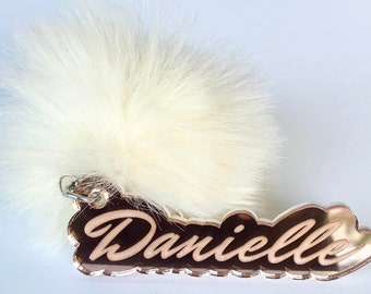 Personalized acrylic mirrored keychains