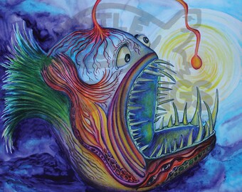 Artie the Angler Giclee prints