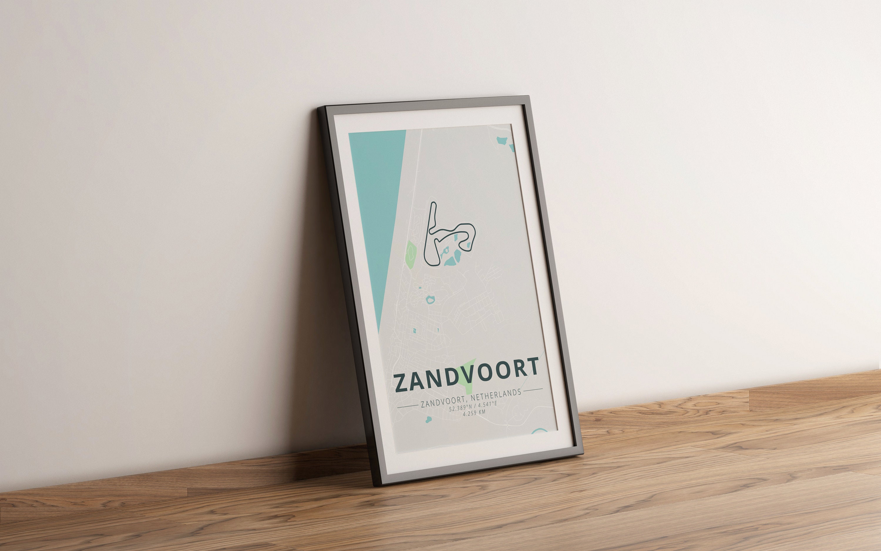Circuit Zandvoort Formula 1 Race Track Map Poster Print | Etsy