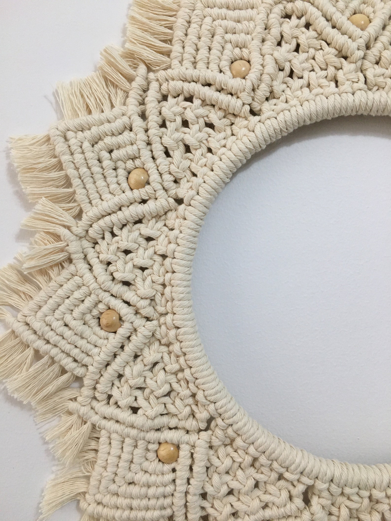 Macrame large mirror / frame in different color and size Etsy