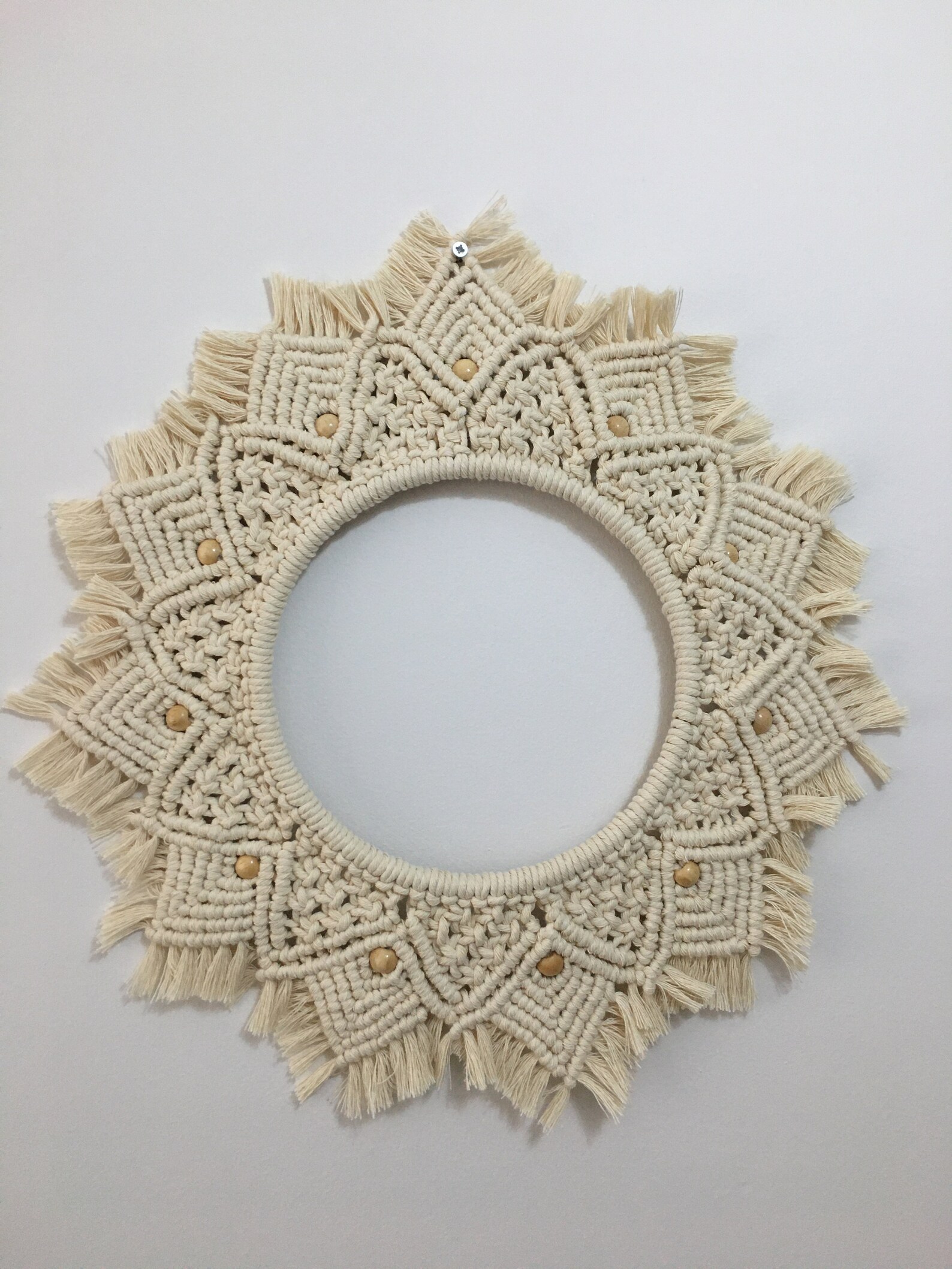 Macrame large mirror / frame in different color and size Etsy