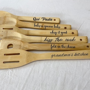 Personalized Wooden Spoon, Custom Wood Spoon, Spoon Gift Set, Personalized Utensils, Bamboo Spoon, Custom Bamboo Spoon, Personalized Spoon