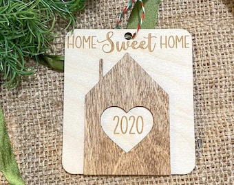 Home Sweet Home Ornament, New Home Ornament, New House Ornament, New Home Gift, First Home Ornament, First Home Gift, First House Ornament,